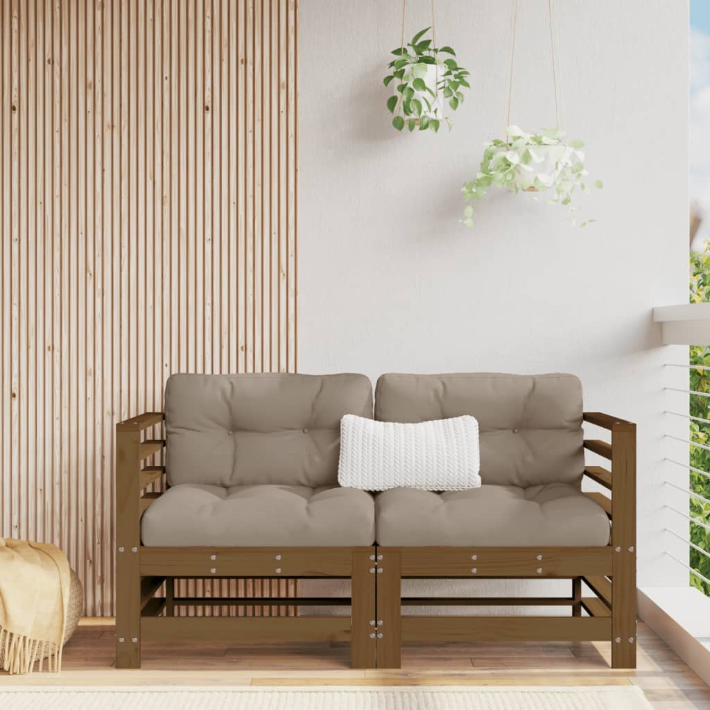 Garden S With Cushions 2 Pcs Solid Wood Douglas
