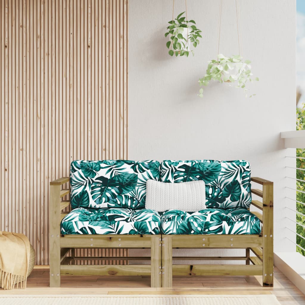 Garden S With Cushions 2 Pcs Solid Wood Douglas