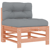 Middle Sofas with Cushions 2 pcs Solid Wood Douglas