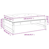 Garden Footstool 120x80 cm Solid Wood Pine