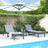 Sun Loungers 2 Pcs With Table Grey Solid Wood Pine