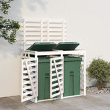Double Wheelie Bin Storage Solid Wood Pine