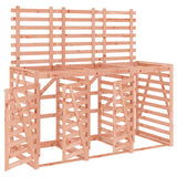 Triple Wheelie Bin Storage Solid Wood Douglas