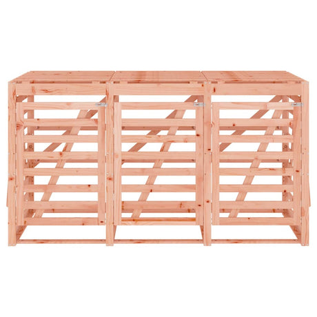 Triple Wheelie Bin Storage Solid Wood Douglas