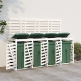 Quadruple Wheelie Bin Storage Solid Wood Pine