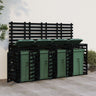Quadruple Wheelie Bin Storage Solid Wood Pine