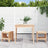 3 Piece Garden Bistro Set Honey Brown Solid Wood Pine