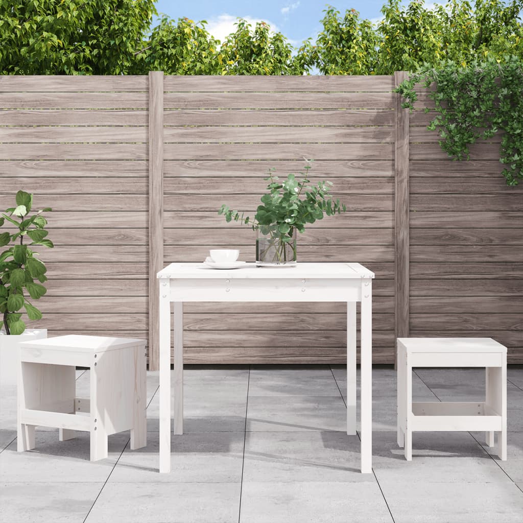 3 Piece Garden Bistro Set Honey Brown Solid Wood Pine