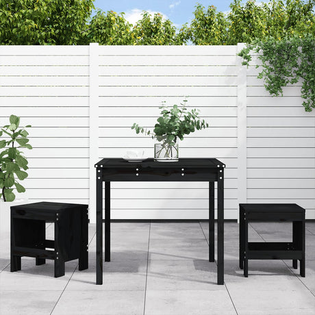 3 Piece Garden Bistro Set Honey Brown Solid Wood Pine