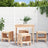 5 Piece Garden Dining Set White Solid Wood Pine