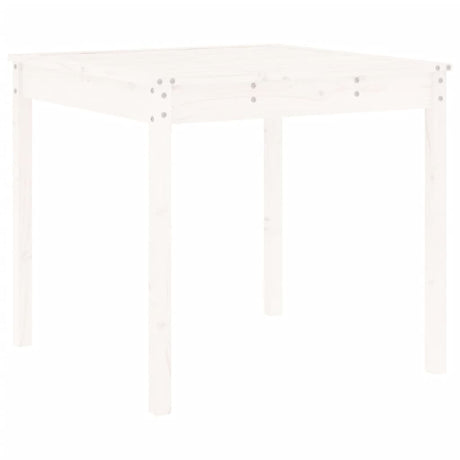 5 Piece Garden Dining Set White Solid Wood Pine