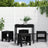 5 Piece Garden Dining Set White Solid Wood Pine