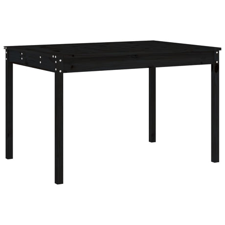 5 Piece Garden Dining Set Black Solid Wood Pine