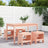 5 Piece Garden Dining Set Black Solid Wood Pine