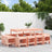 13 Piece Garden Dining Set Black Solid Wood Pine