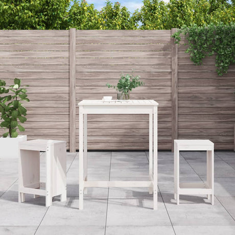 3 Piece Garden Bar Set Solid Wood Pine