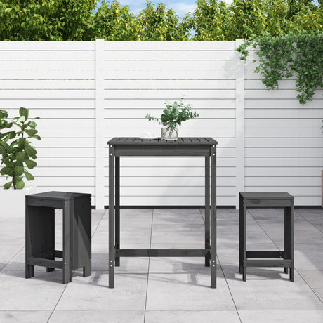 3 Piece Garden Bar Set Solid Wood Pine