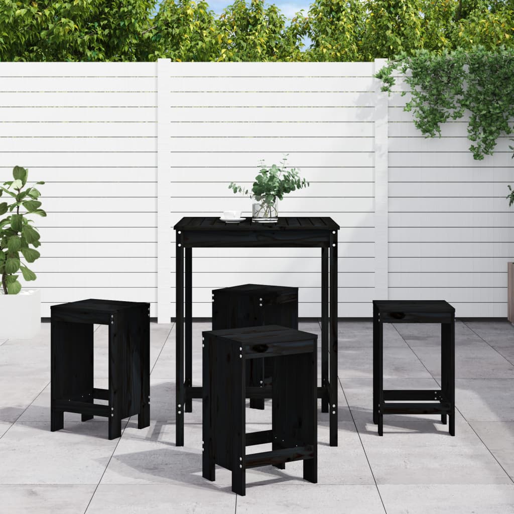 5 Piece Garden Bar Set Solid Wood Douglas