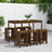 7 Piece Garden Bar Set White Solid Wood Pine