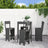 5 Piece Garden Bar Set Honey Brown Solid Wood Pine