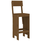5 Piece Garden Bar Set Honey Brown Solid Wood Pine