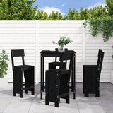 5 Piece Garden Bar Set Honey Brown Solid Wood Pine