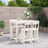 5 Piece Garden Bar Set Black Solid Wood Pine