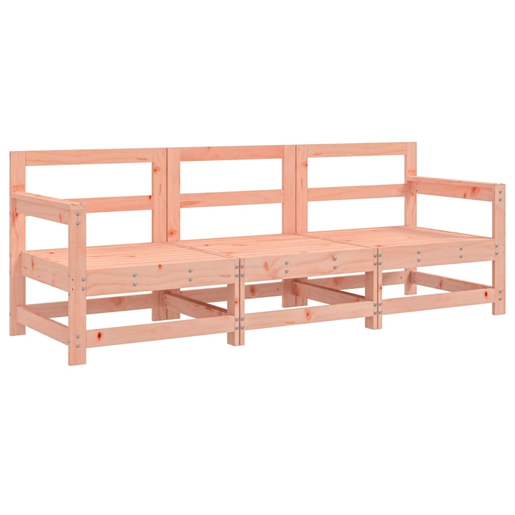 3 Piece Garden Lounge Set Solid Wood Douglas