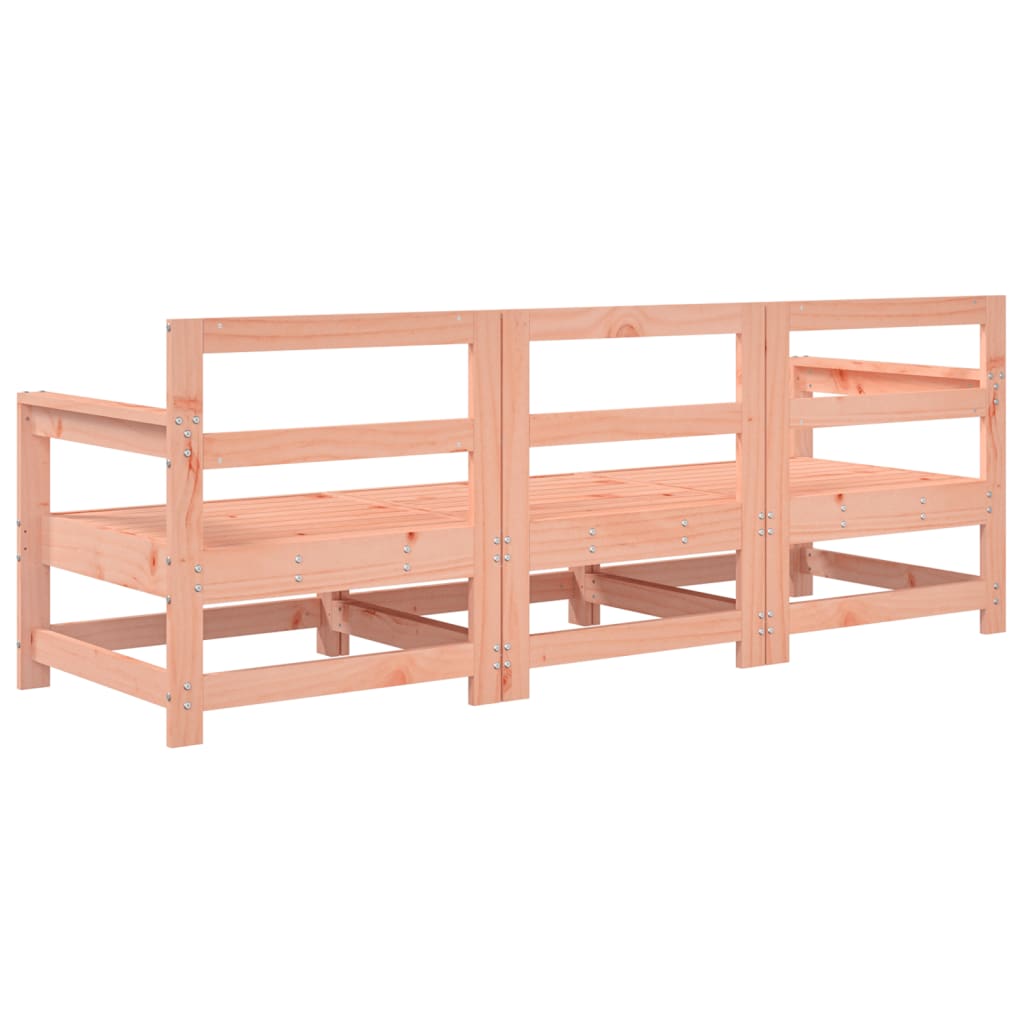 3 Piece Garden Lounge Set Solid Wood Douglas