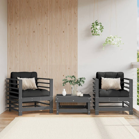 Garden Grey Solid Wood Pine