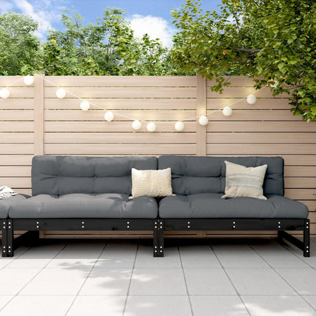 2 Piece Garden Lounge Set Solid Wood Douglas