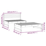 2 Piece Garden Lounge Set Solid Wood Douglas