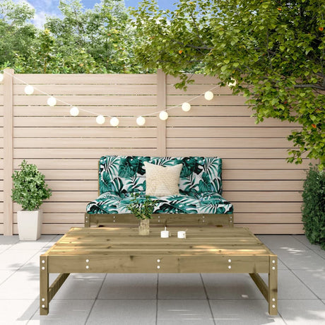 2 Piece Garden Lounge Set Solid Wood Douglas