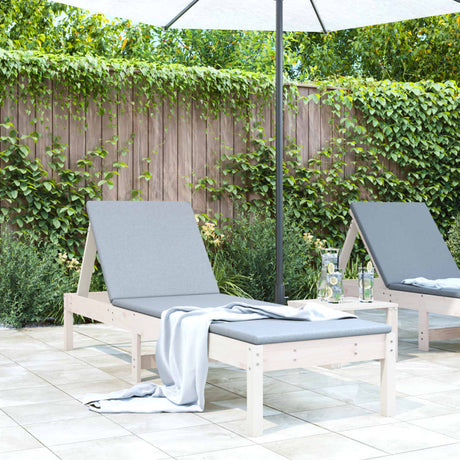 Sun Lounger 199.5X60X74 Cm Solid Wood Pine
