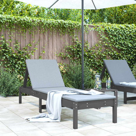 Sun Lounger 199.5X60X74 Cm Solid Wood Pine