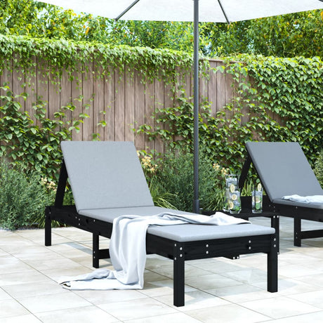 Sun Lounger 199.5X60X74 Cm Solid Wood Pine