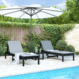 Sun Lounger 199.5X60X74 Cm Solid Wood Pine