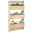Wall Planter 3-Tier 60X18.5X110 Cm White Solid Wood Pine