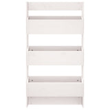 Wall Planter 3-Tier 60X18.5X110 Cm White Solid Wood Pine
