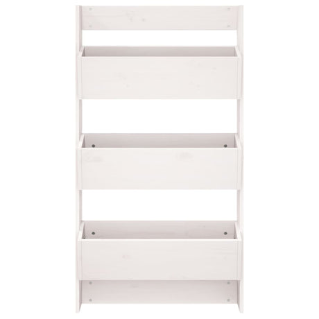 Wall Planter 3-Tier 60X18.5X110 Cm White Solid Wood Pine