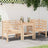 Garden Chairs 2 Pcs White 61.5X53X71 Cm Solid Wood Pine