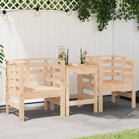 Garden Chairs 2 Pcs White 61.5X53X71 Cm Solid Wood Pine