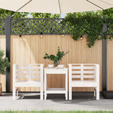 Garden Chairs 2 Pcs White 61.5X53X71 Cm Solid Wood Pine