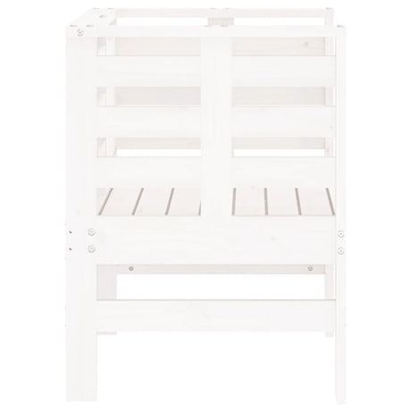 Garden Chairs 2 Pcs White 61.5X53X71 Cm Solid Wood Pine