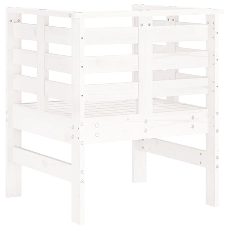Garden Chairs 2 Pcs White 61.5X53X71 Cm Solid Wood Pine
