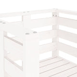 Garden Chairs 2 Pcs White 61.5X53X71 Cm Solid Wood Pine
