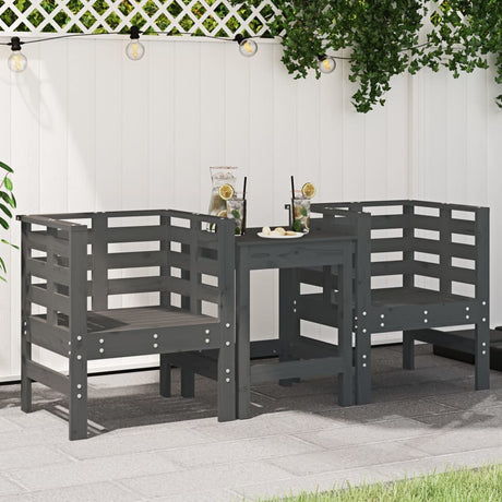 Garden Chairs 2 Pcs White 61.5X53X71 Cm Solid Wood Pine