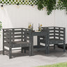Garden Chairs 2 Pcs White 61.5X53X71 Cm Solid Wood Pine