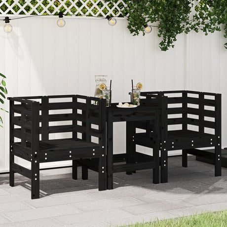 Garden Chairs 2 Pcs White 61.5X53X71 Cm Solid Wood Pine