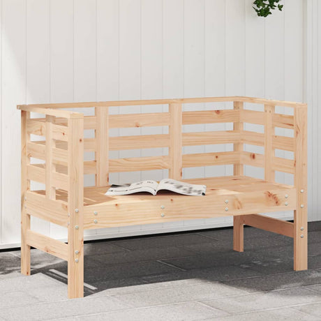 Garden Bench White 111.5X53X71 Cm Solid Wood Pine
